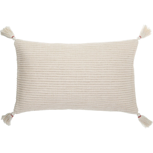 Kiruna Pillow - 35702 by Surya in off-white, light grey, warm grey, light silver. Made from cotton in a cottage & farmhouse style.