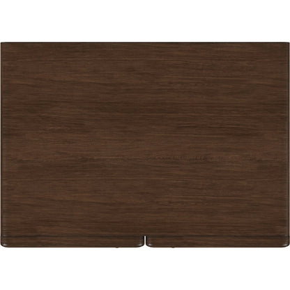 Verge Door Nightstand by A.R.T. Furniture in handcrated walnut. Made from poplar solids, flat cut walnut veneers in a traditional style.