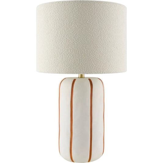 001 SI-2529057 | Primary Silo | Kinki Accent Table Lamp by Livabliss in hand painted. Made from ceramic, linen, polyester, iron in a unique style.