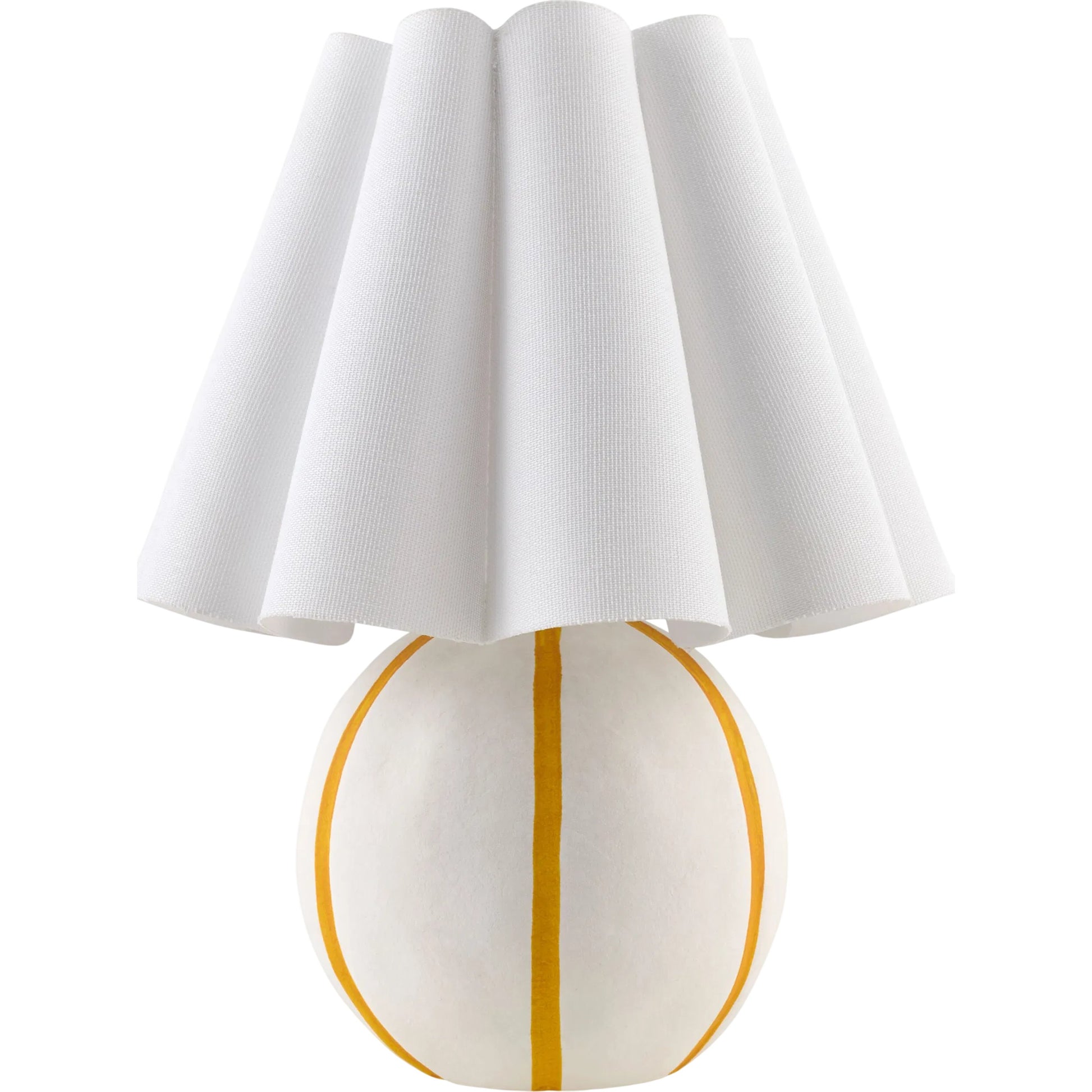 Kinki Round Accent Table Lamp by Livabliss in hand painted. Made from ceramic, linen, polyester in a unique style.