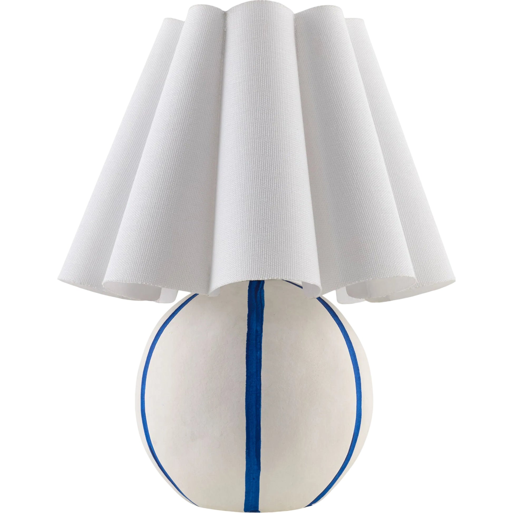 Kinki Round Accent Table Lamp by Livabliss in hand painted. Made from ceramic, linen, polyester in a unique style.