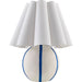 Kinki Round Accent Table Lamp by Livabliss in hand painted. Made from ceramic, linen, polyester in a unique style.
