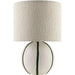 Kinki Round Accent Table Lamp by Livabliss in hand painted. Made from ceramic, linen, polyester in a unique style.