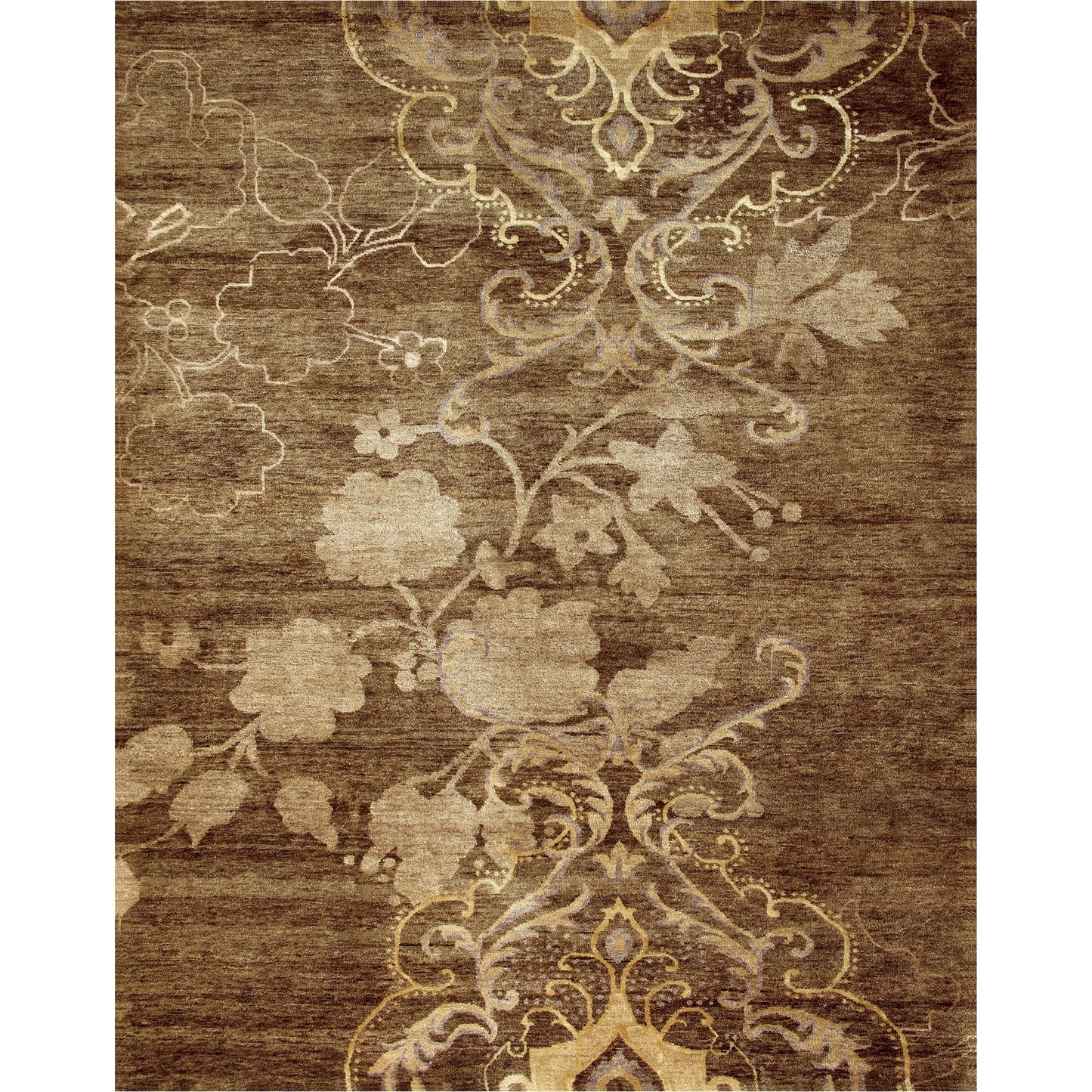 001 SI-2004574,SI-2004575,SI-2004576,SI-2004577 | Primary Silo | Qing Rug - 6067F by Feizy in brown, tan, ivory. Made from wool, viscose in a unique style.