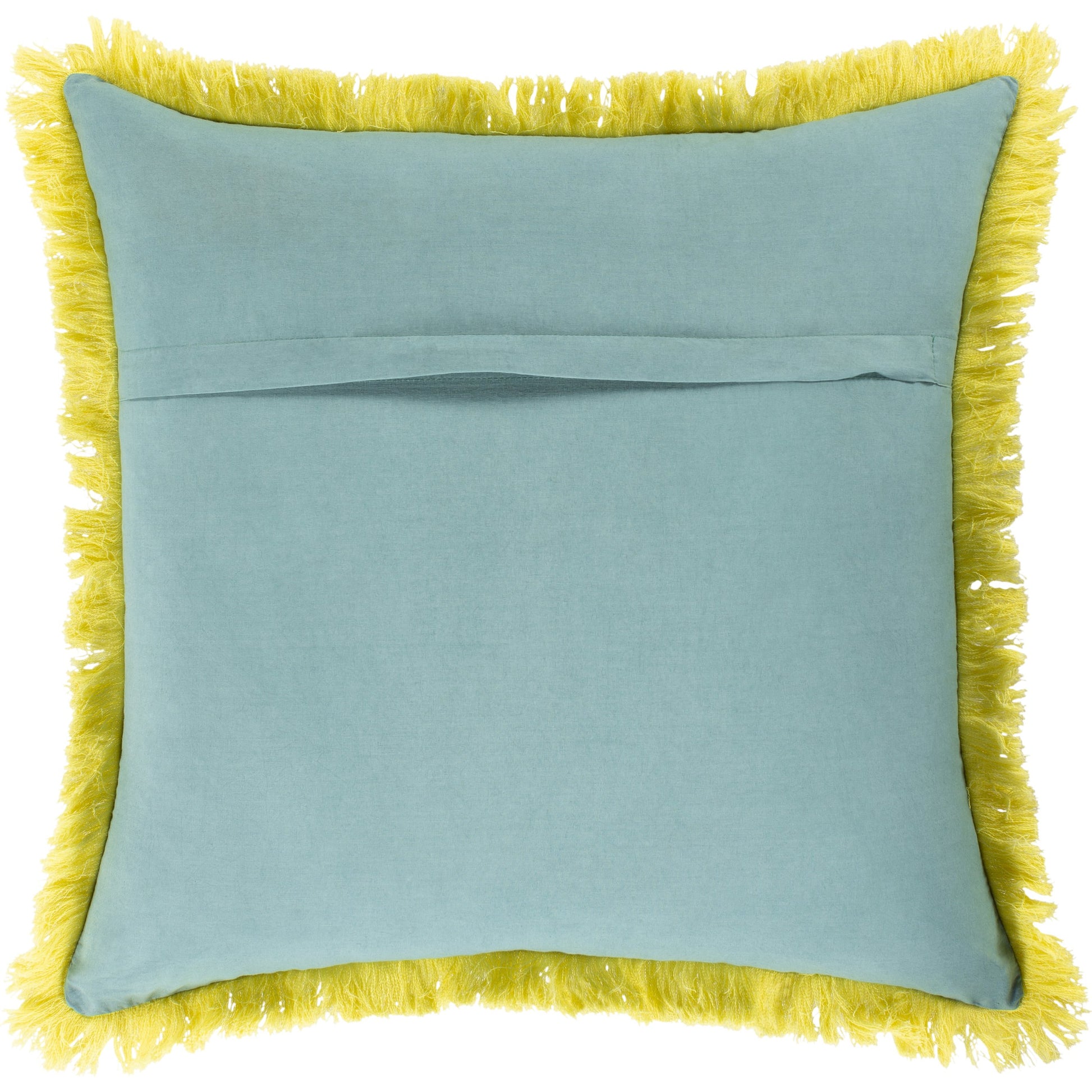 Kiko Pillow - 25400 by Surya in grass green, yellow, aqua, orange, charcoal. Made from 100% cotton in a eclectic & global style.