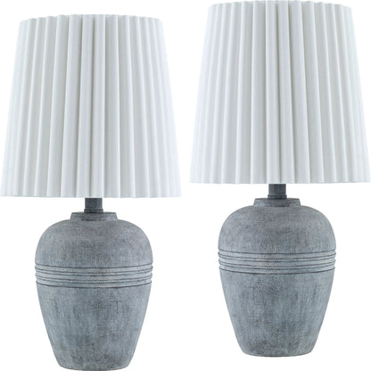 Kakisa Accent Table Lamp (Set of 2) by Livabliss in painted. Made from resin, linen, polyester in a transitional style.