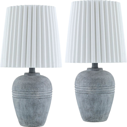 Kakisa Accent Table Lamp by Livabliss in painted. Made from resin, linen, polyester in a unique style.
