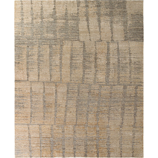 Kolkata Rug - 494786 by Surya in sage, khaki, grey, nickel. Made from face: 60% wool, 40% silk, warp: 100% cotton in a unique style.