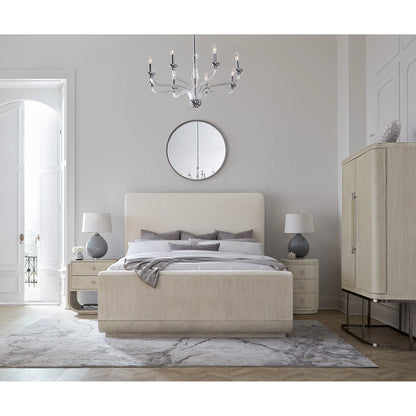 Modern Mood Round Nightstand by Hooker Furniture. Made from oak veneers in a modern style.