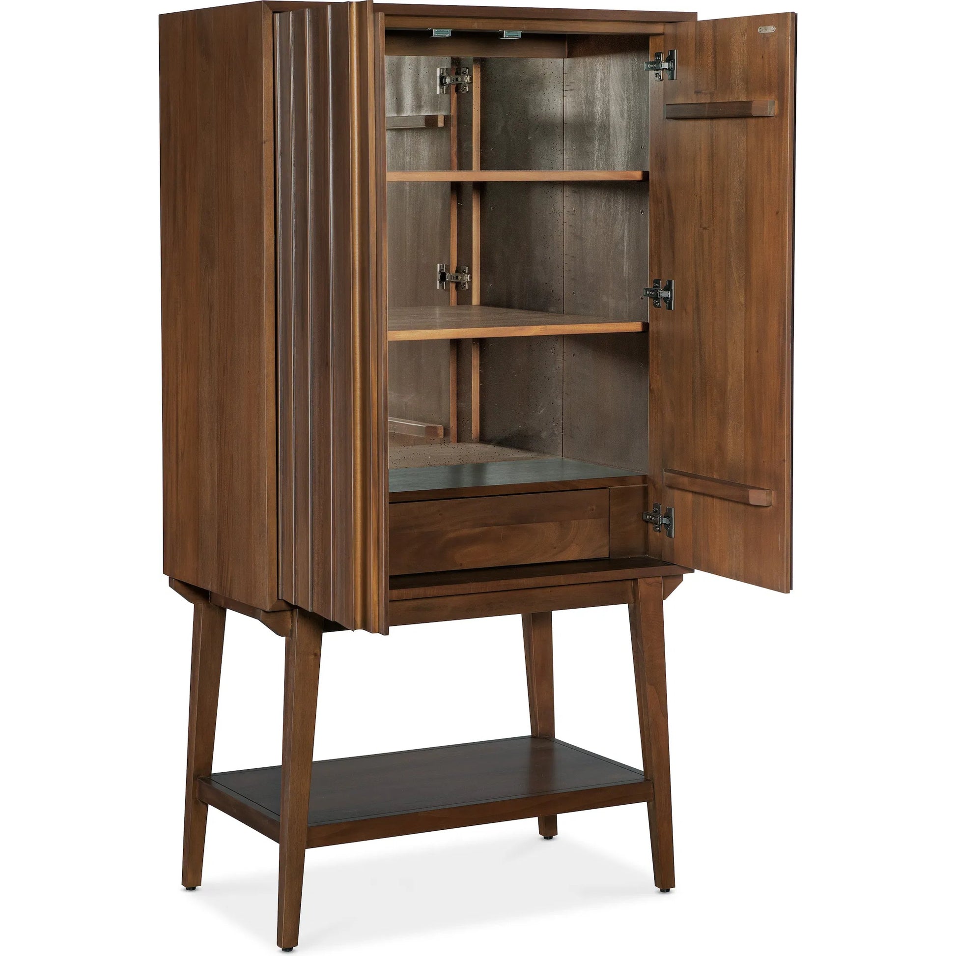 Orson Cabinet by Hooker Furniture in dark mahogany. Made from unique in a traditional style.