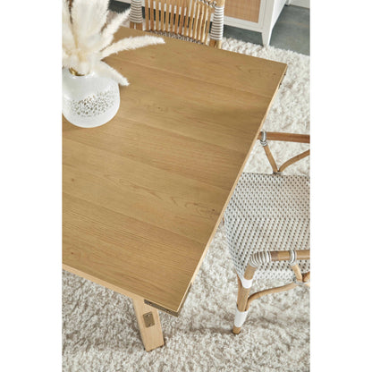 Klein Dining Table by Essentials For Living in light honey oak, brushed gold. Made from oak veneer, mdf, solid rubberwood, metal in a modern style.