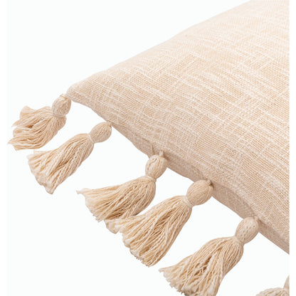 Kellie Pillow - 20681 by Livabliss in cream. Made from 100% cotton in a cottage & farmhouse style.