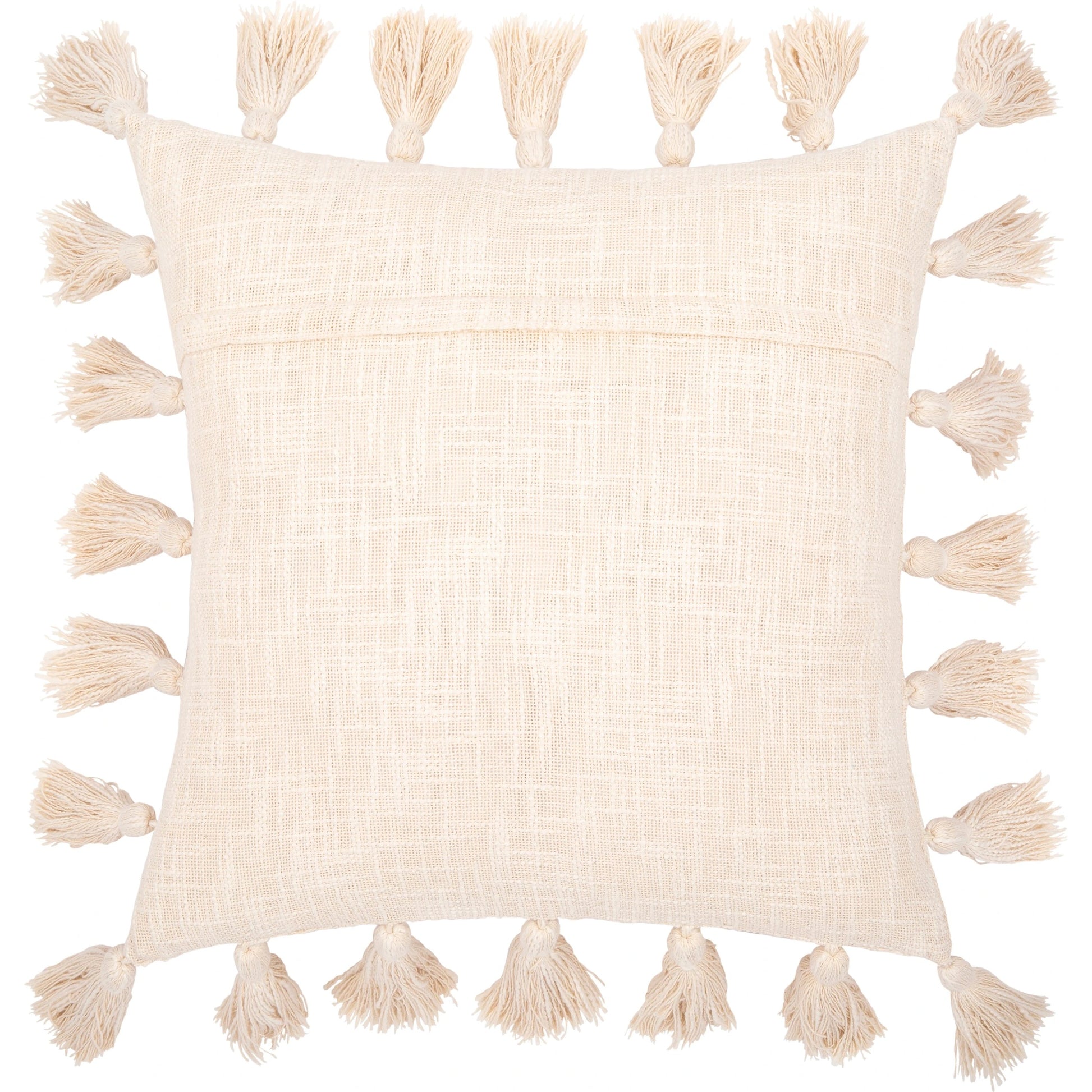 Kellie Pillow - 20681 by Livabliss in cream. Made from 100% cotton in a cottage & farmhouse style.