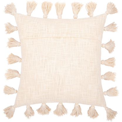 Kellie Pillow - 20681 by Livabliss in cream. Made from 100% cotton in a cottage & farmhouse style.