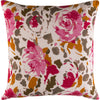 Blush, Bright Pink, Burnt Orange, Saffron, Camel / Down Feather / 20" x 20"