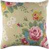Moss, Grass Green, Dark Green, Rose, Bright Red, Sky Blue, Wheat, Khaki / Down Feather / 18" x 18"