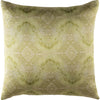 Cream, Lime, Dark Green / Down Feather / 18" x 18"