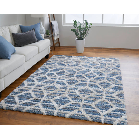 Mynka Transitional Diamond Rug - 39ICF by Feizy. Made from polyester in a unique style.