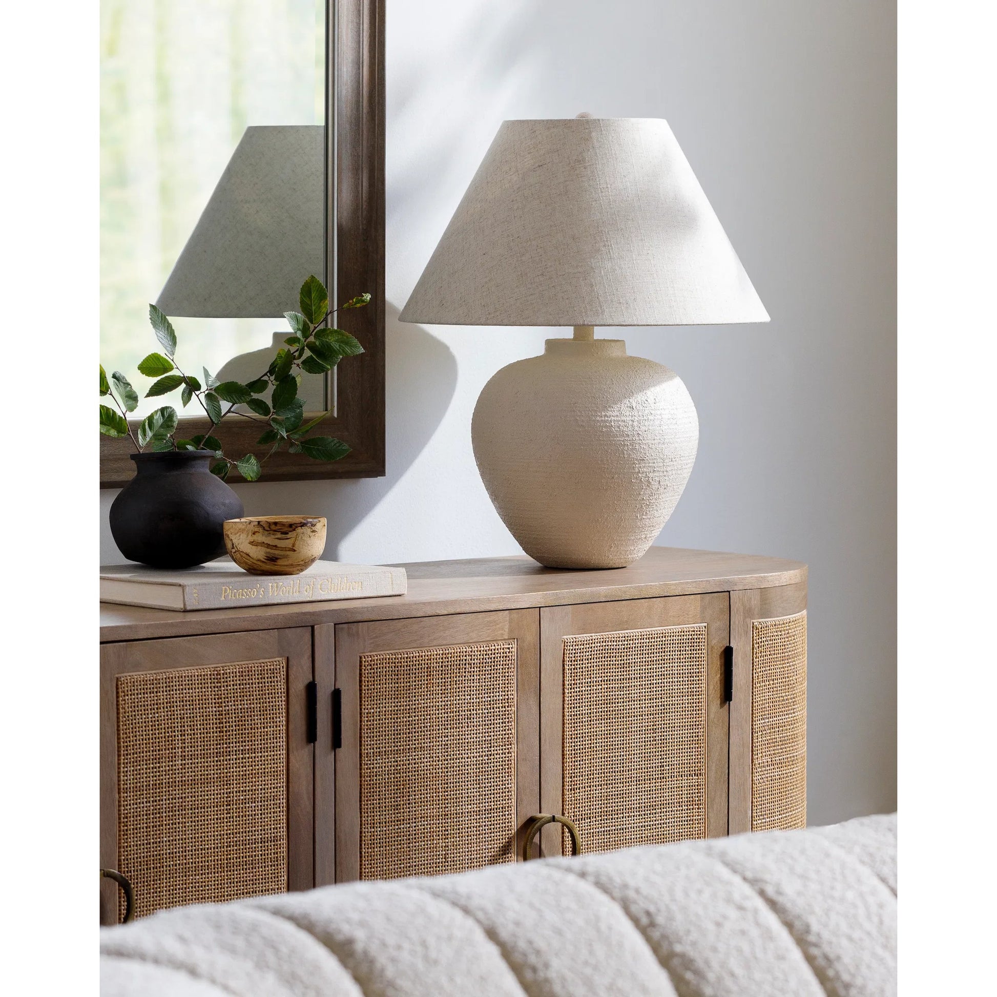 Kaliyu Table Lamp - 531306 by Livabliss in paintedpainted. Made from resin, linen, metal, plastic in a modern style.