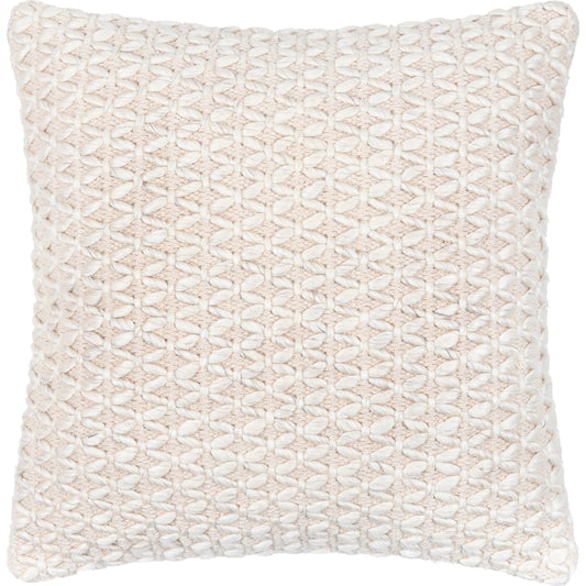 Karolyn Pillow - 8520 by Surya in cream. Made from 50% cotton, 25% viscose, 25% wool, 100% cotton in a cottage & farmhouse style.