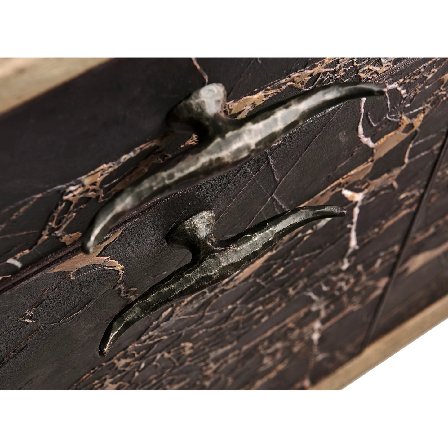 019 SI-2462632 | Closeup | Stone Ridge Marble Credenza by Jonathan Charles in tully light acacia. Made from acacia in a modern style.