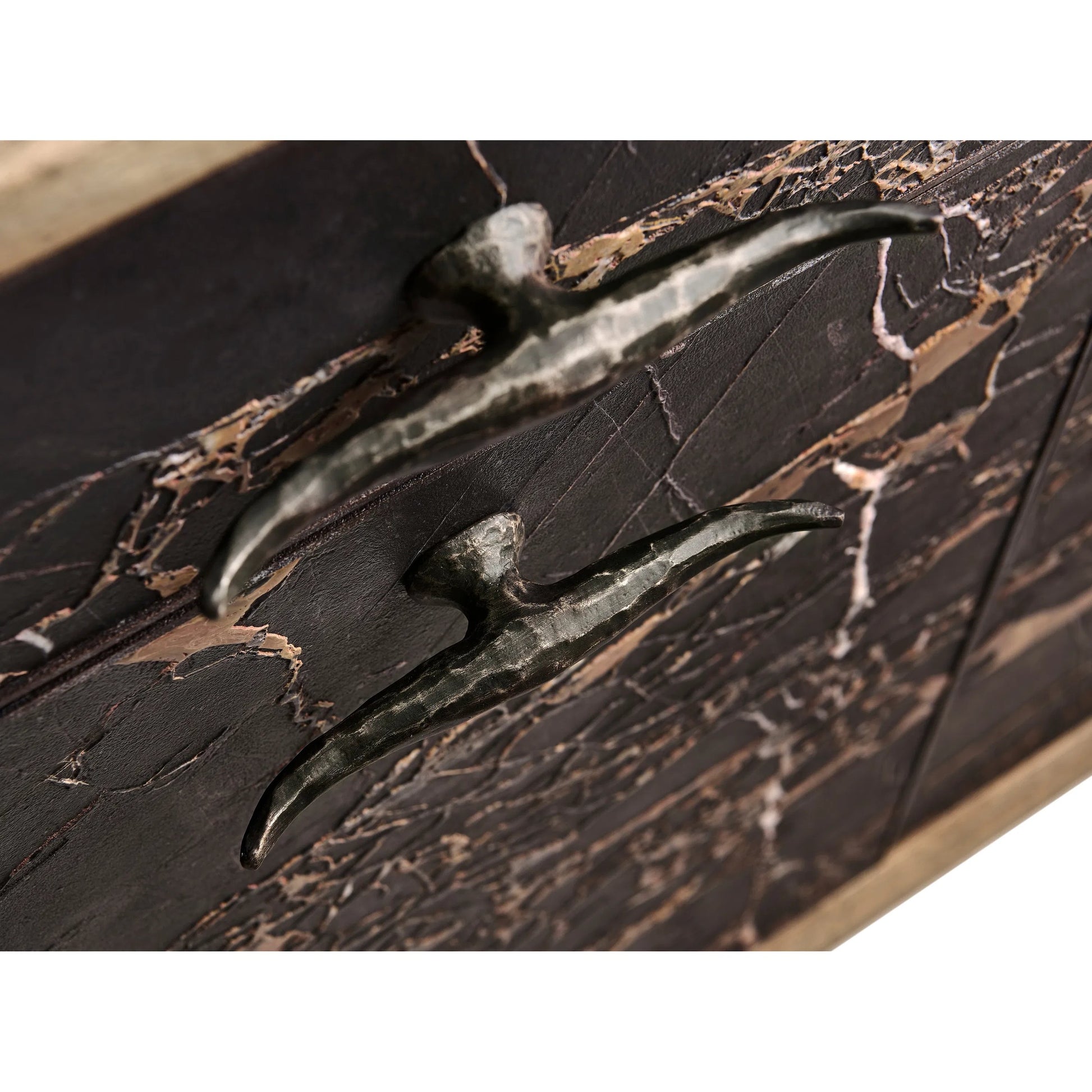 Stone Ridge Marble Credenza by Jonathan Charles in tully light acacia. Made from acacia in a modern style.