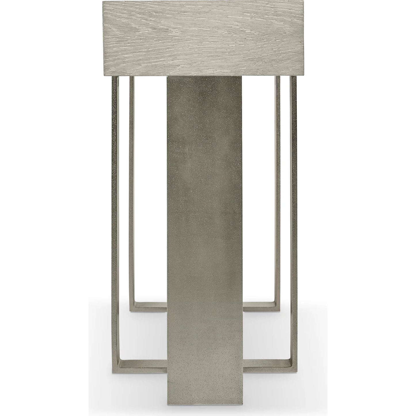 004 SI-2453332 | Additional Silo | Tempo Console Table by Bernhardt in larza, satin nickel. Made from oak, aluminum in a transitional style.