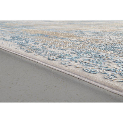 Cadiz Rug - 3890F by Feizy in blue, gray, gold. Made from viscose, acrylic in a unique style.