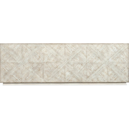 Commerce & Market Block Buster Cocktail Table by Hooker Furniture in whites, creams, beiges and white finish. Made from pine veneers in a modern style.