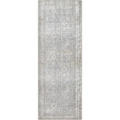 Kemer KMR-2311 Rug by Livabliss in sage, beige, aqua, seafoam, cream, black. Made from polyester in a unique style.