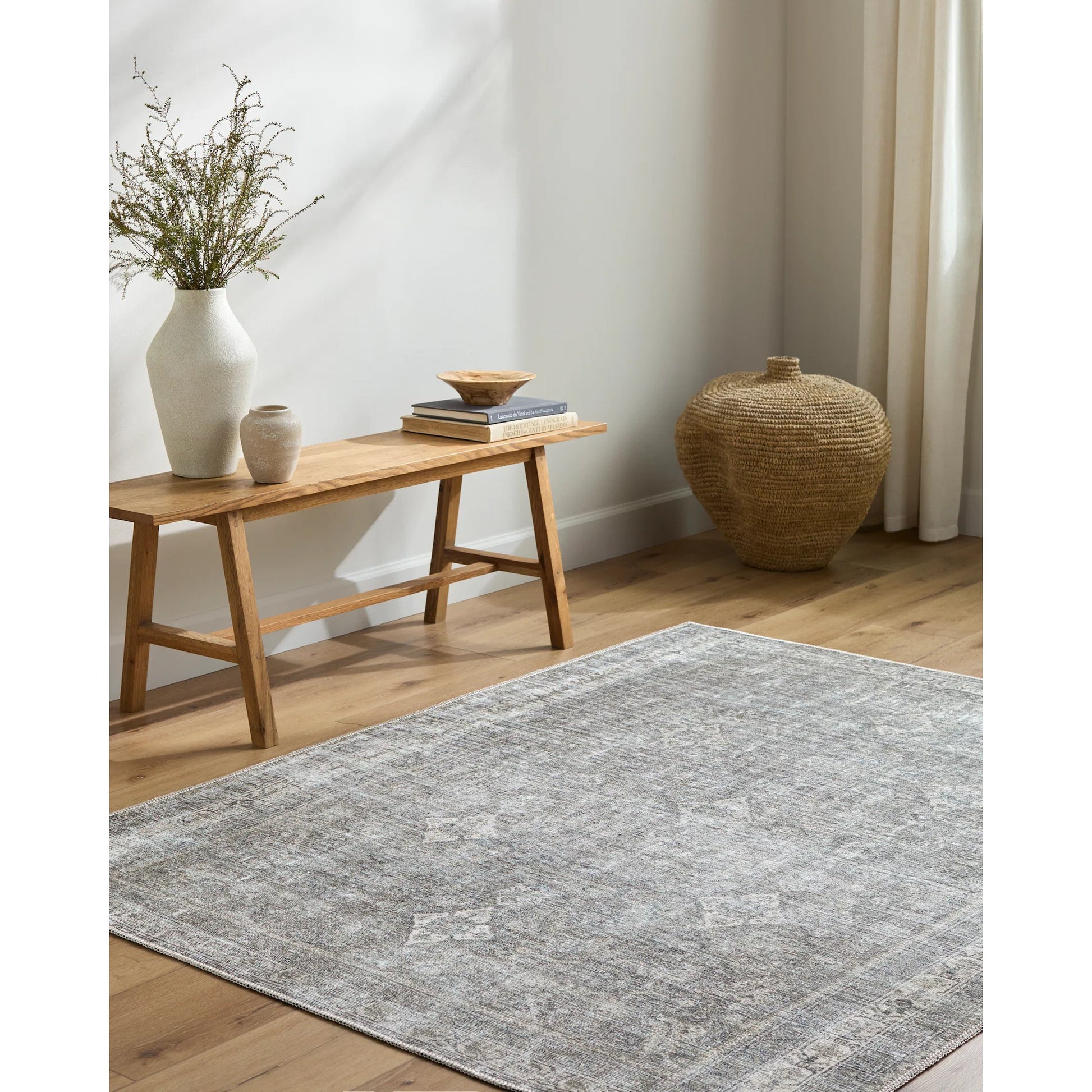 Kemer KMR-2311 Rug by Livabliss in sage, beige, aqua, seafoam, cream, black. Made from polyester in a unique style.