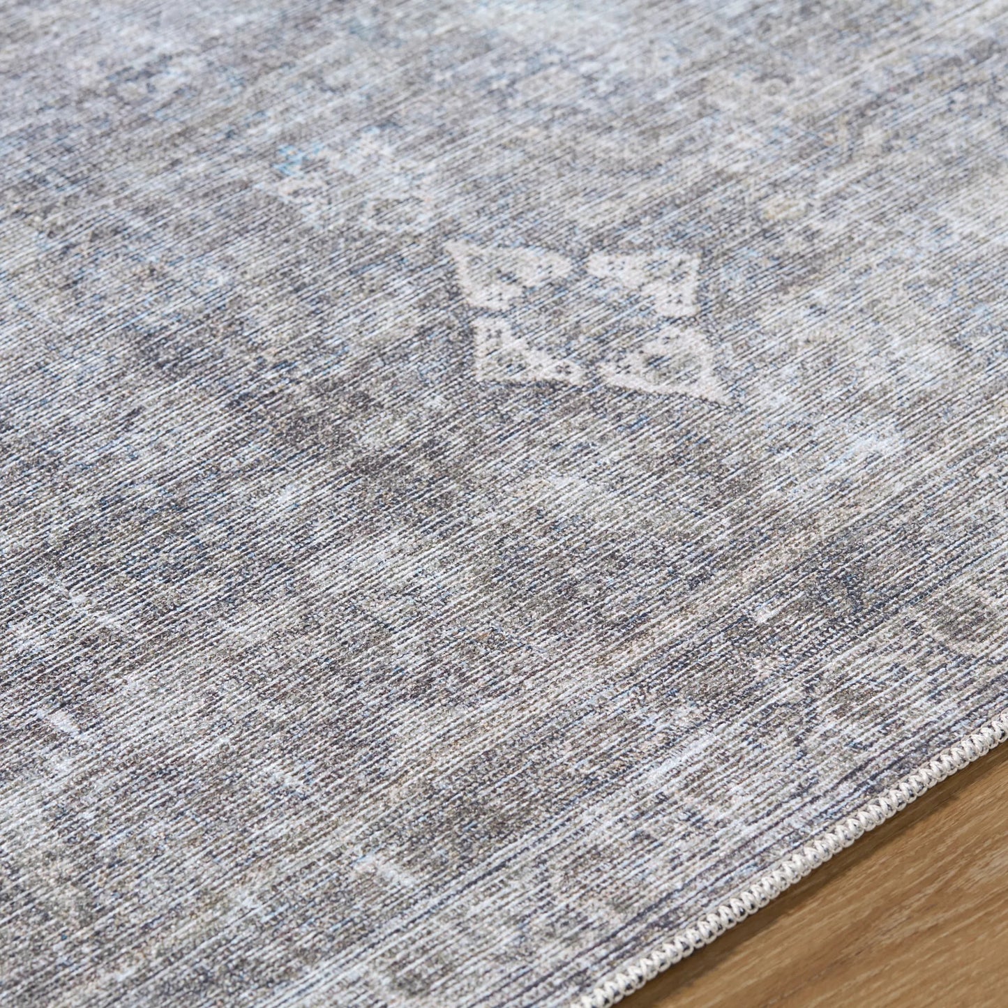 005 SI-2245532,SI-2245533,SI-2245534,SI-2245535,SI-2245536,SI-2245537 | Closeup | Kemer KMR-2311 Rug by Livabliss in sage, beige, aqua, seafoam, cream, black. Made from polyester in a unique style.
