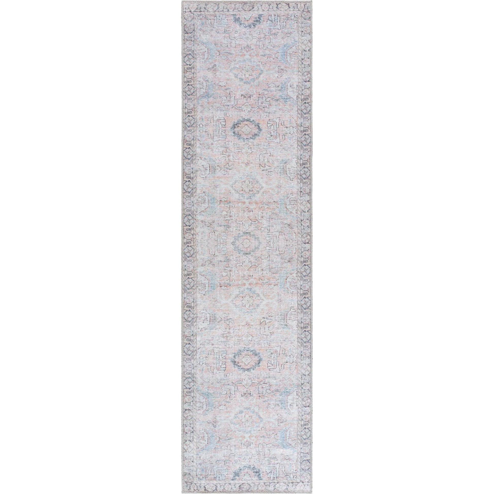 Kemer KMR-2312 Rug by Livabliss in tan, charcoal, seafoam, aqua, dark brown, cream. Made from polyester in a unique style.