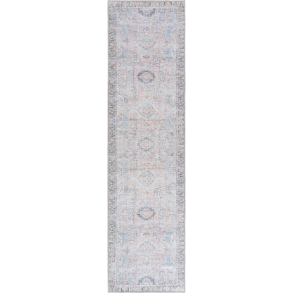 Kemer KMR-2312 Rug by Livabliss in tan, charcoal, seafoam, aqua, dark brown, cream. Made from polyester in a unique style.