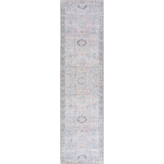 Kemer 496488 Rug by Livabliss in tan, charcoal, seafoam, aqua, dark brown, cream. Made from polyester in a unique style.