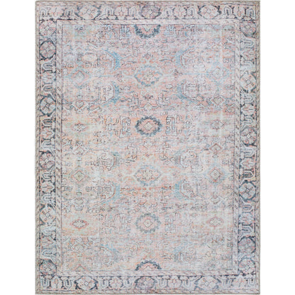 Kemer KMR-2312 Rug by Livabliss in tan, charcoal, seafoam, aqua, dark brown, cream. Made from polyester in a unique style.