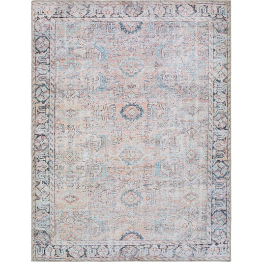 Kemer 496488 Rug by Livabliss in tan, charcoal, seafoam, aqua, dark brown, cream. Made from polyester in a unique style.