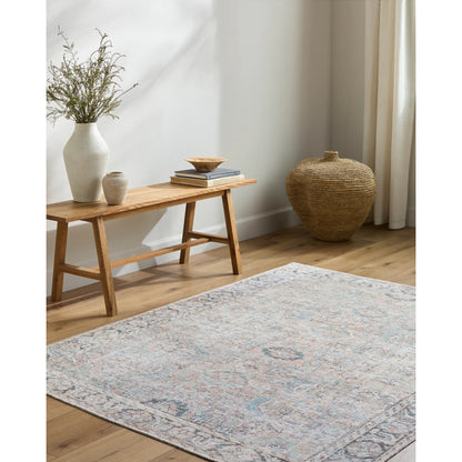 Kemer KMR-2312 Rug by Livabliss in tan, charcoal, seafoam, aqua, dark brown, cream. Made from polyester in a unique style.