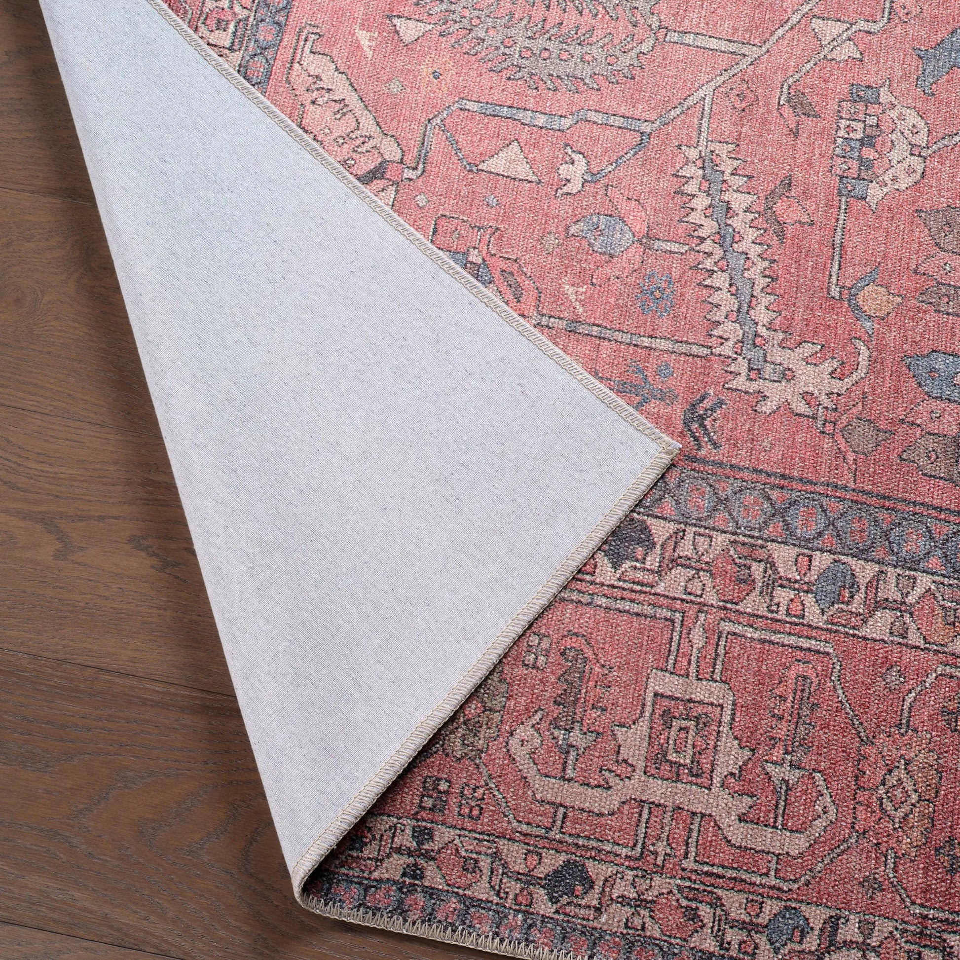 Kindred KND08 Rug by Jaipur Living in red, blue. Made from 100% polyester in a unique style.