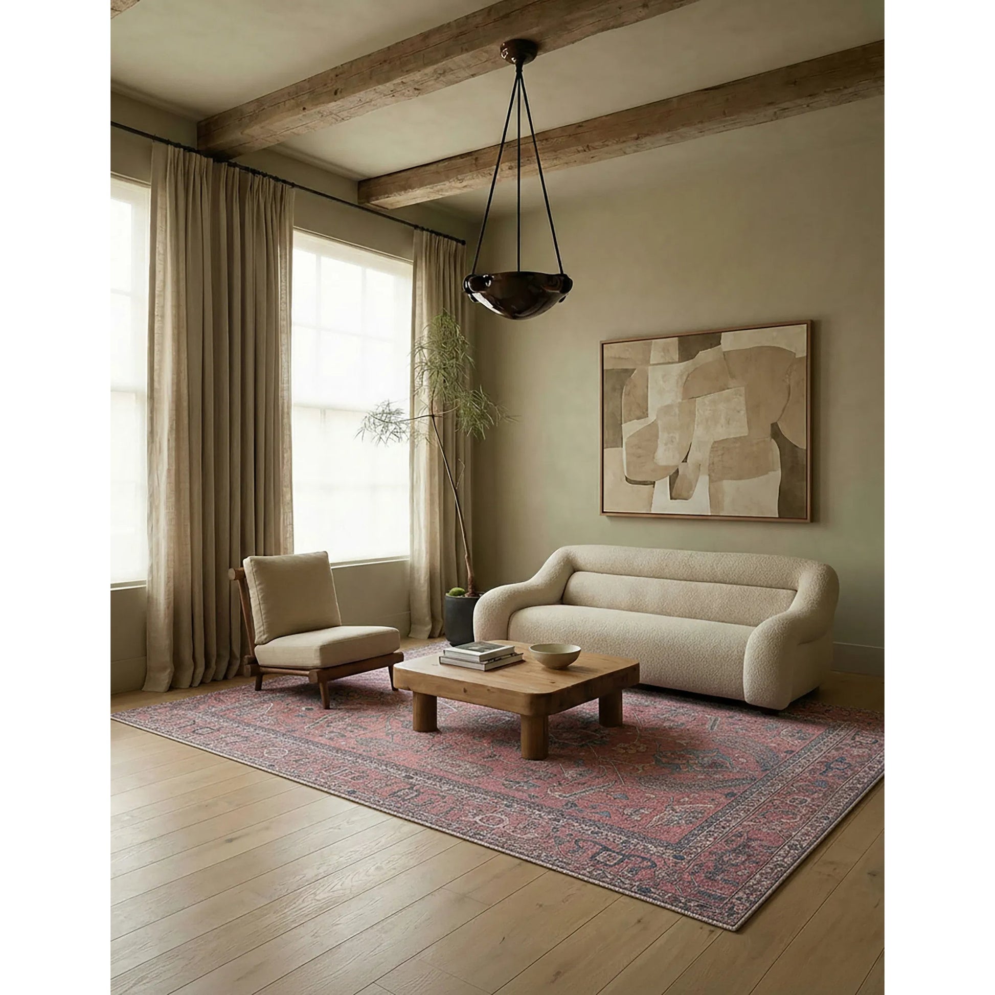 Kindred KND08 Rug by Jaipur Living in red, blue. Made from 100% polyester in a unique style.