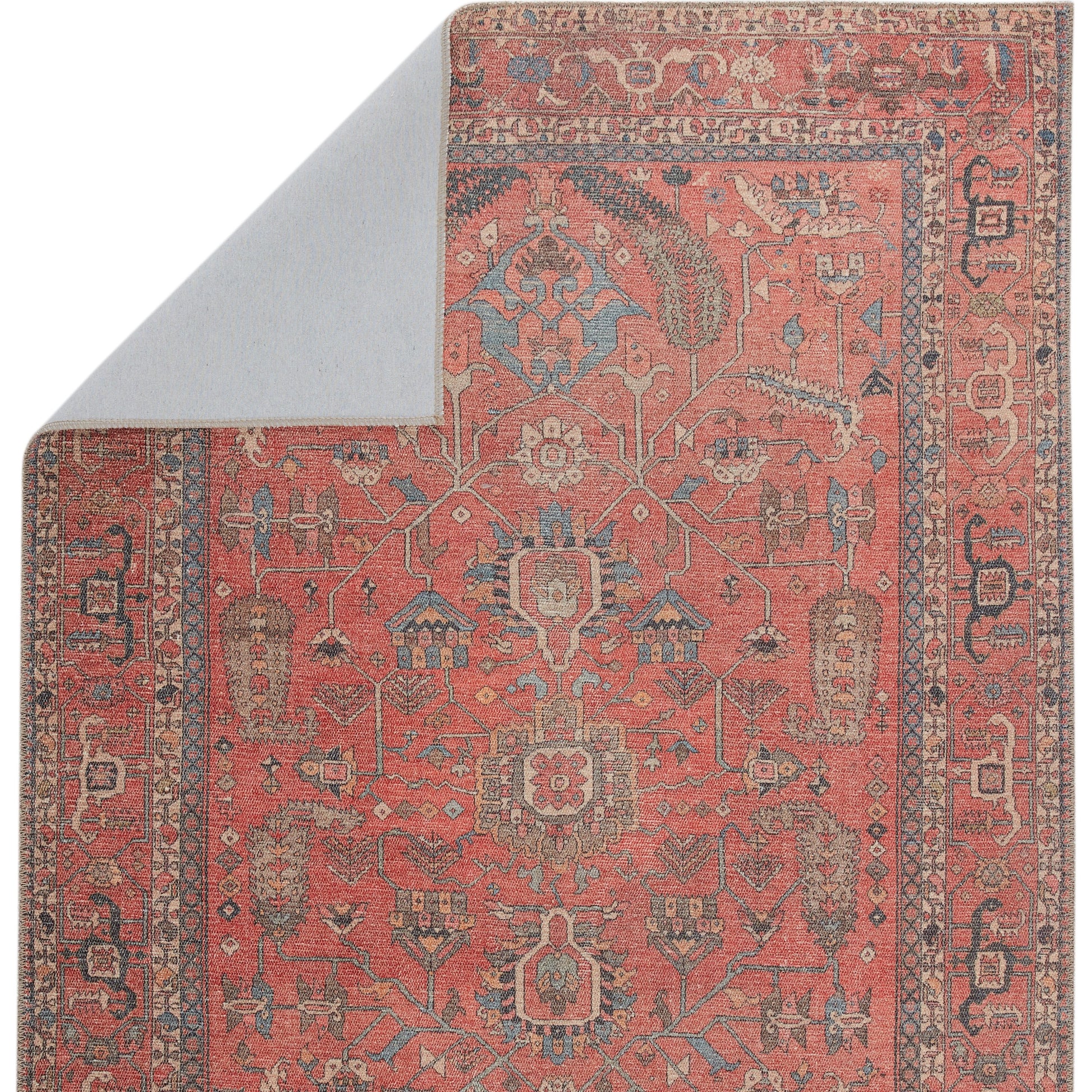 Kindred KND08 Rug by Jaipur Living in red, blue. Made from 100% polyester in a unique style.