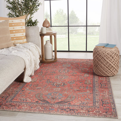 Kindred KND08 Rug by Jaipur Living in red, blue. Made from 100% polyester in a unique style.
