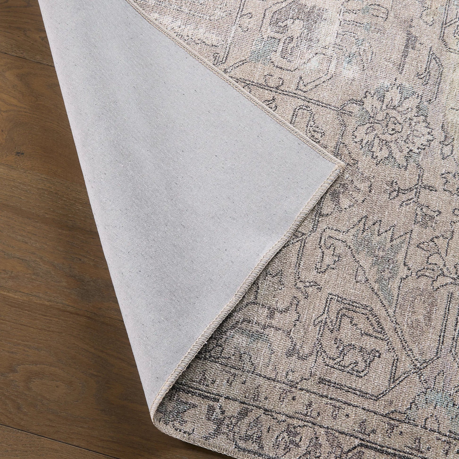 Kindred KND14 Rug by Jaipur Living in light blue, light tan. Made from 100% polyester in a unique style.