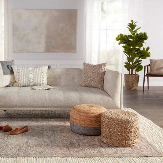 Kindred KND14 Rug by Jaipur Living in light blue, light tan. Made from 100% polyester in a unique style.