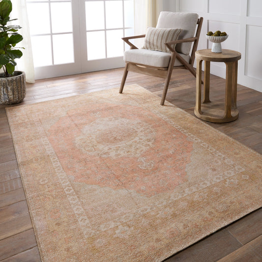Kindred KND18 Rug by Jaipur Living in orange, tan. Made from 100% polyester in a unique style.