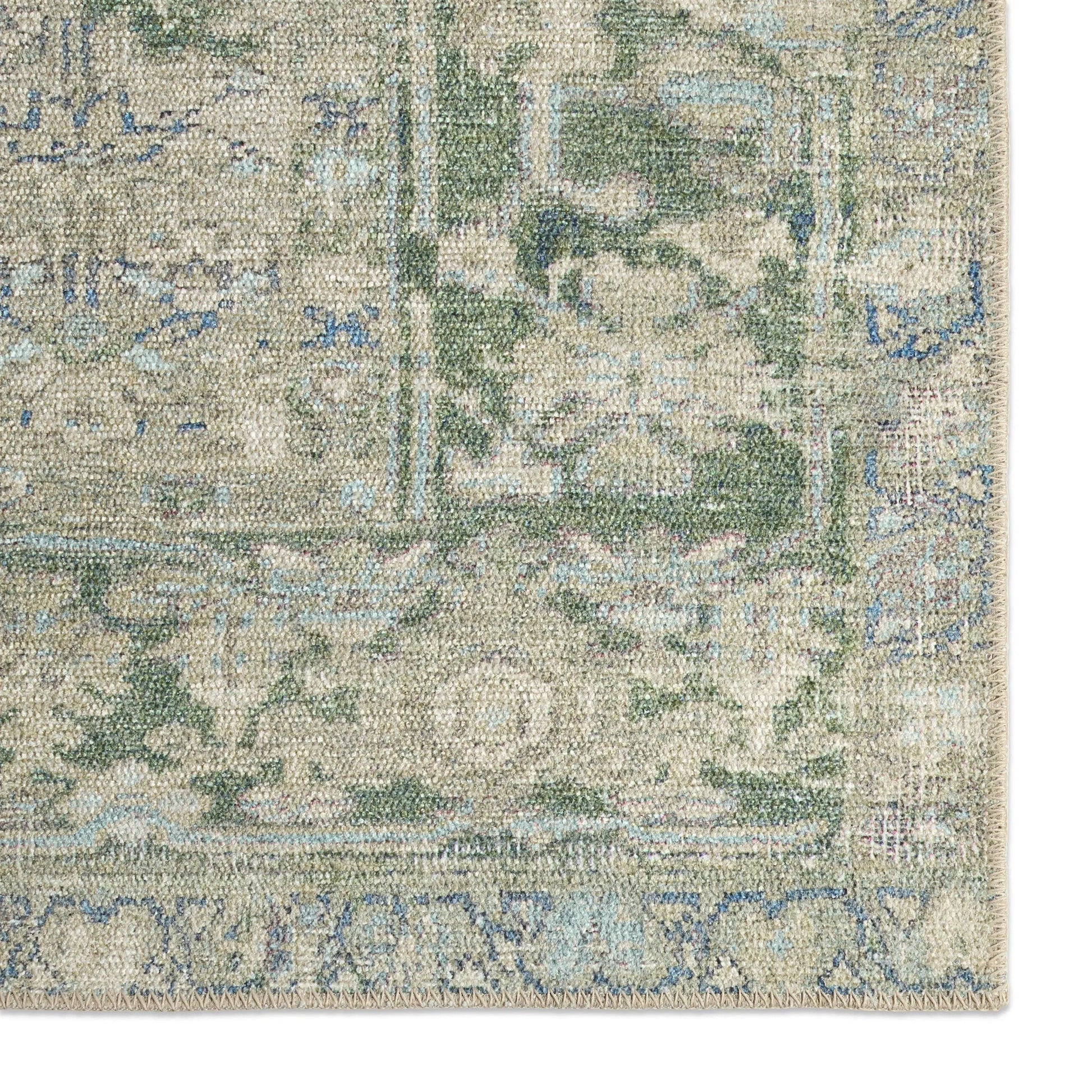 Kindred KND21 Rug by Jaipur Living in green, tan, beige. Made from 100% polyester in a unique style.