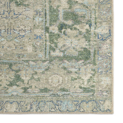 Kindred KND21 Rug by Jaipur Living in green, tan, beige. Made from 100% polyester in a unique style.