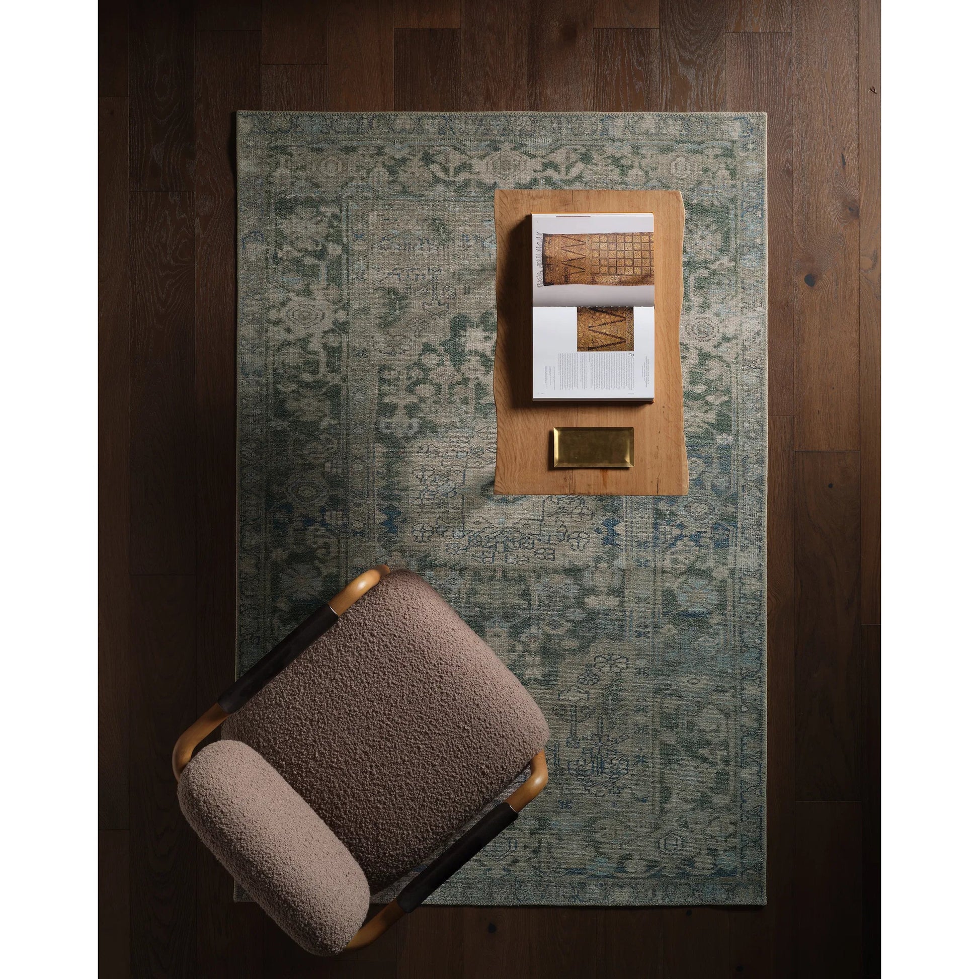 Kindred KND21 Rug by Jaipur Living in green, tan, beige. Made from 100% polyester in a unique style.