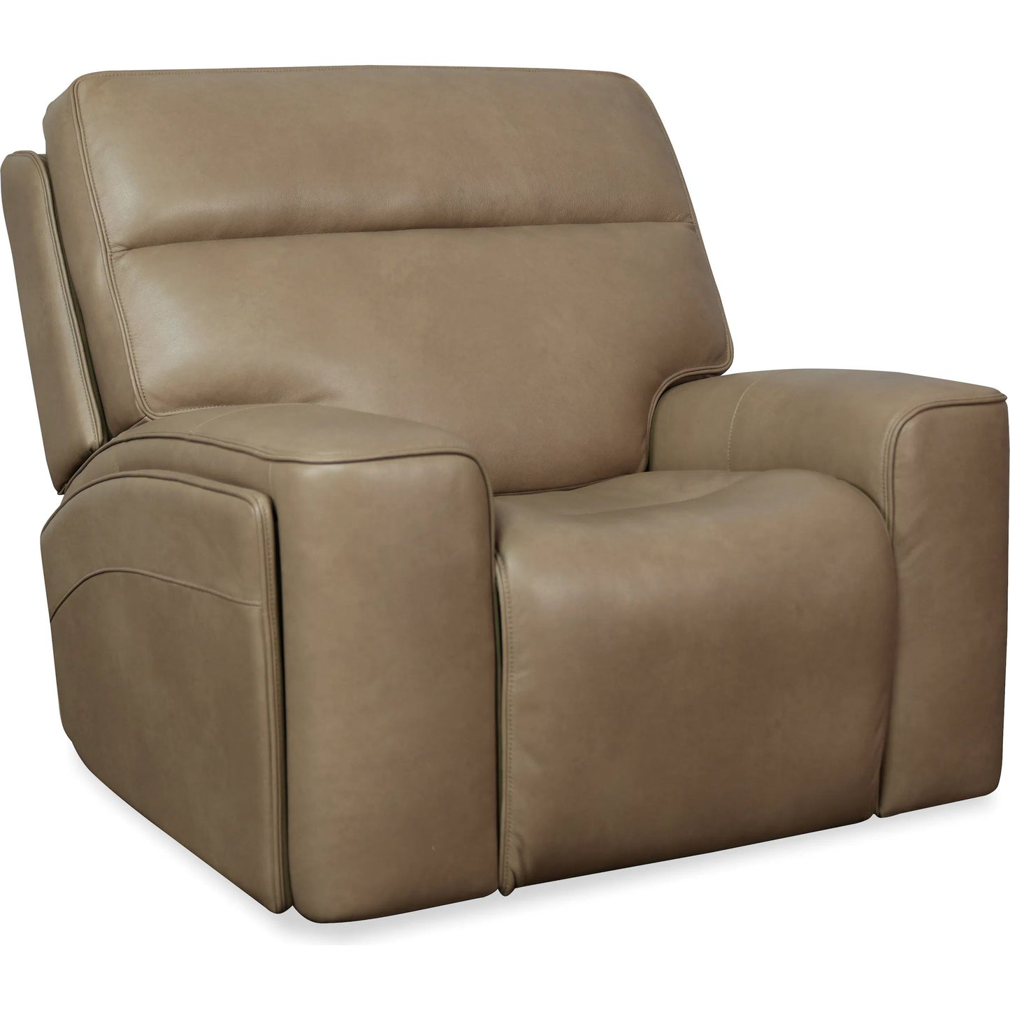 001 SI-2458640 | Primary Silo | Riverton Power Gliding Recliner with Power Headrest and Lumbar by Hooker Furniture in dante sandhills. Made from leather in a traditional style.