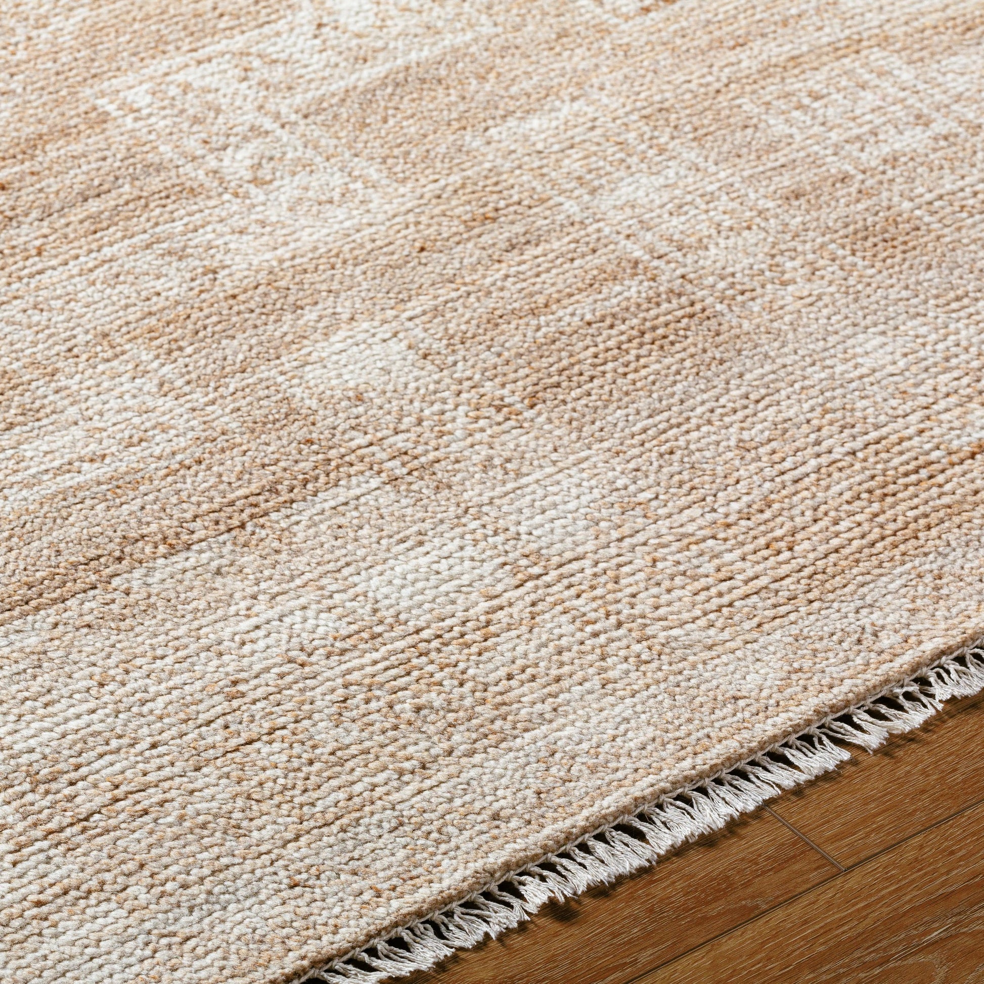 Kunal Rug - 529047 by Surya in pearl, natural. Made from wool in a unique style.